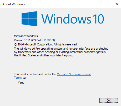 Windows 10 build 10586